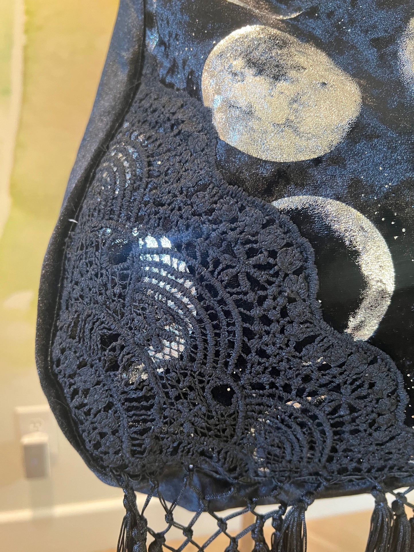 Moon Phase Collection Purse - Black Velvet So Boho