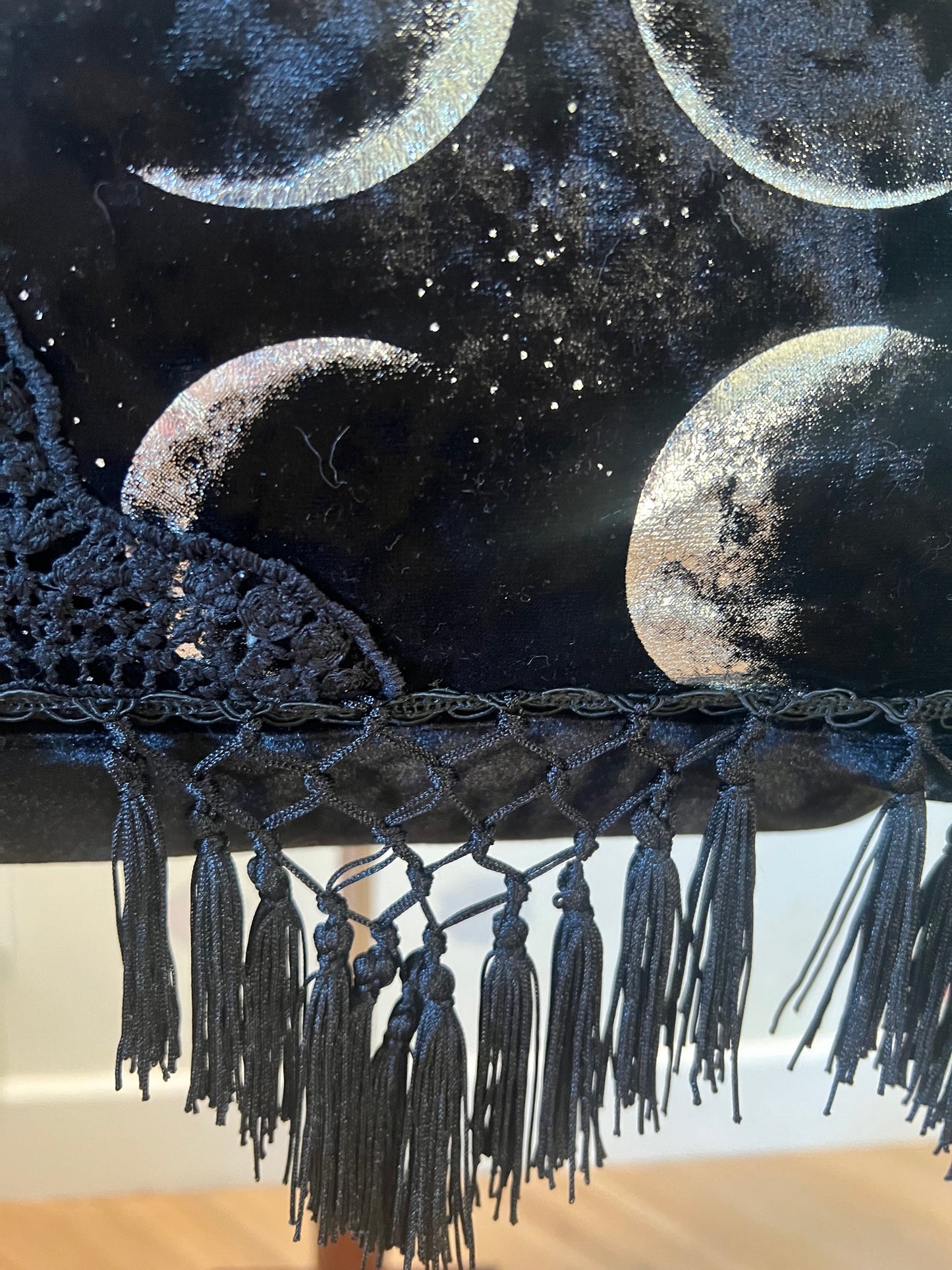 Moon Phase Collection Purse - Black Velvet So Boho