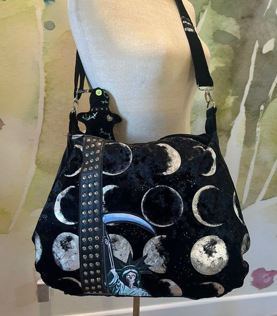 Moon Phase Collection Purse - Black Velvet Got Punk?