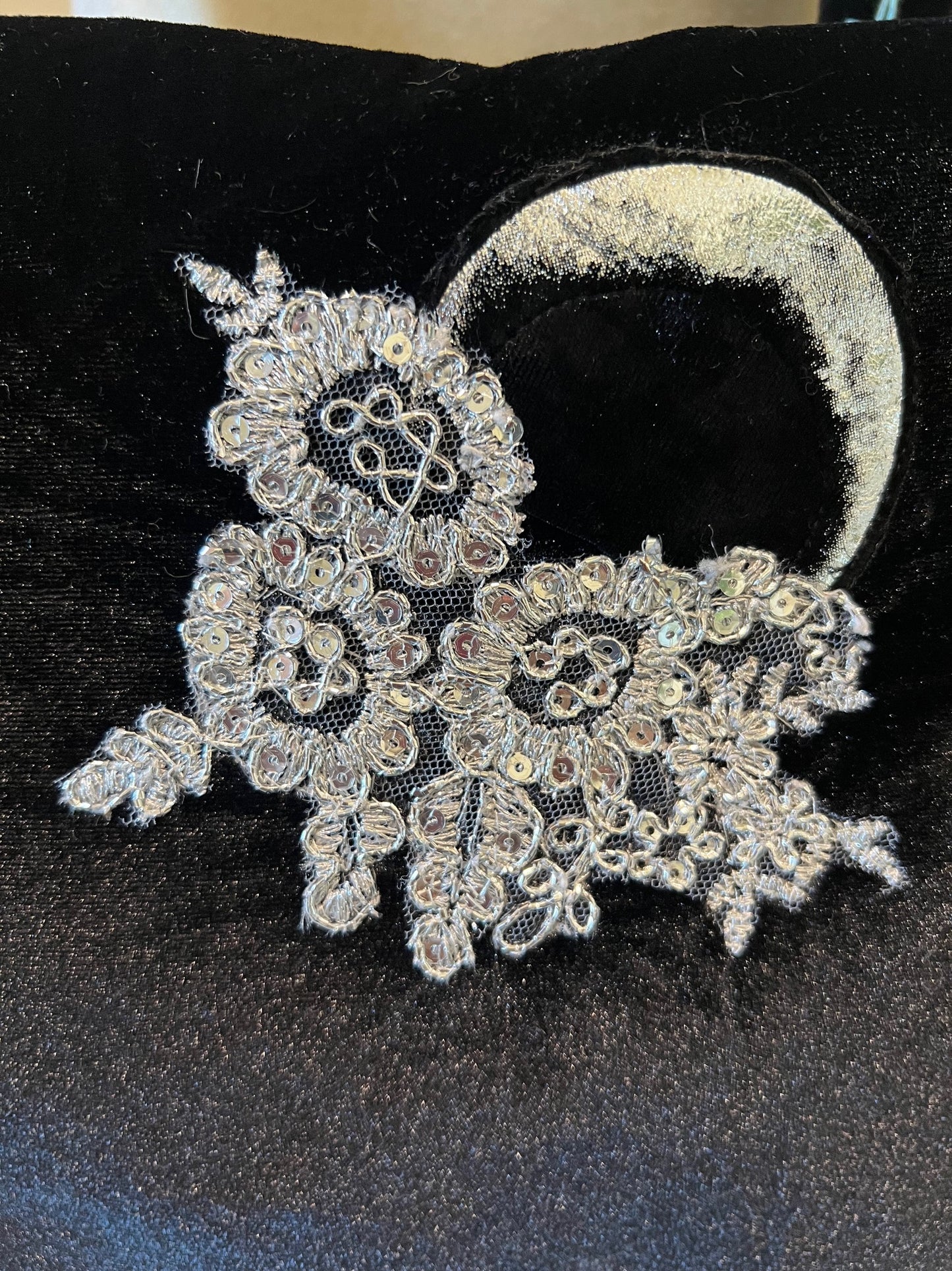 Moon Phase Collection Purse - Black Velvet Glam Goddess