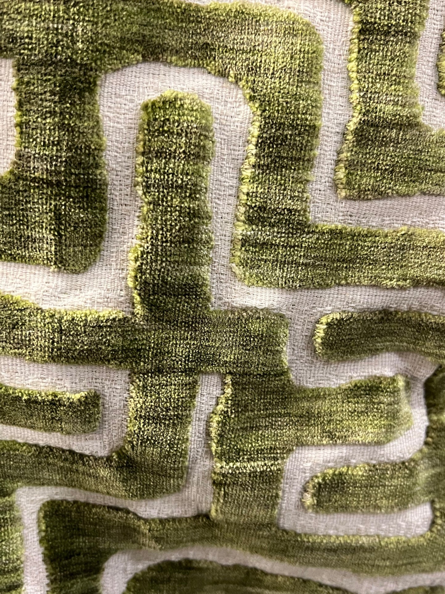 Olive Green Velvety Maze Kimono