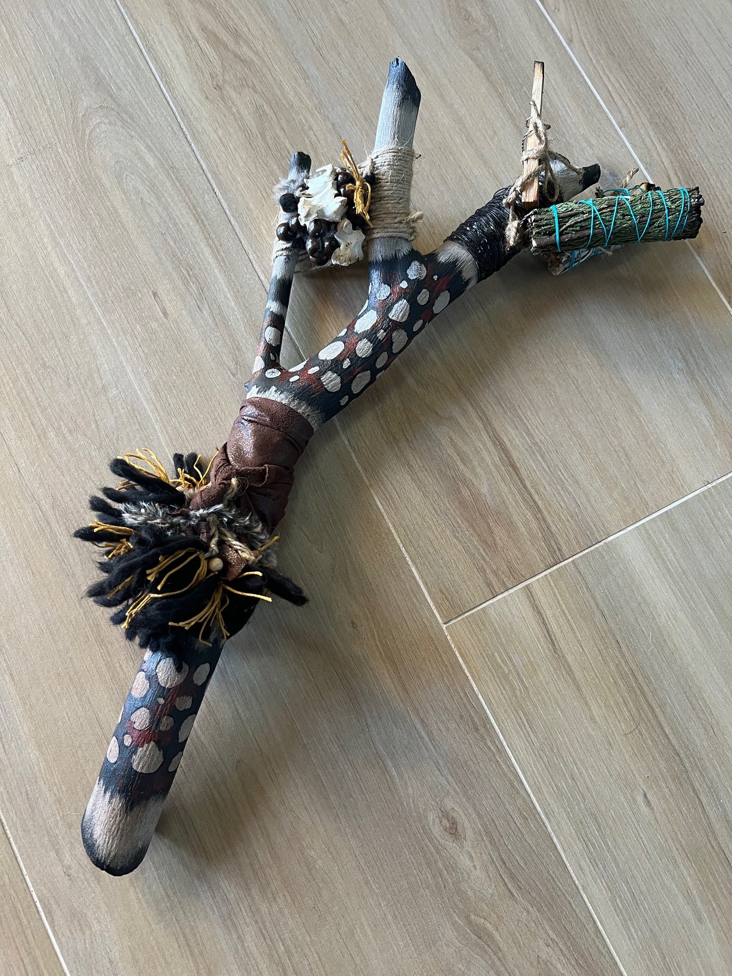 SOLD!!! Ceremonial Triple Burner - with Sage, Dragon's Blood Sage and Palo Santo