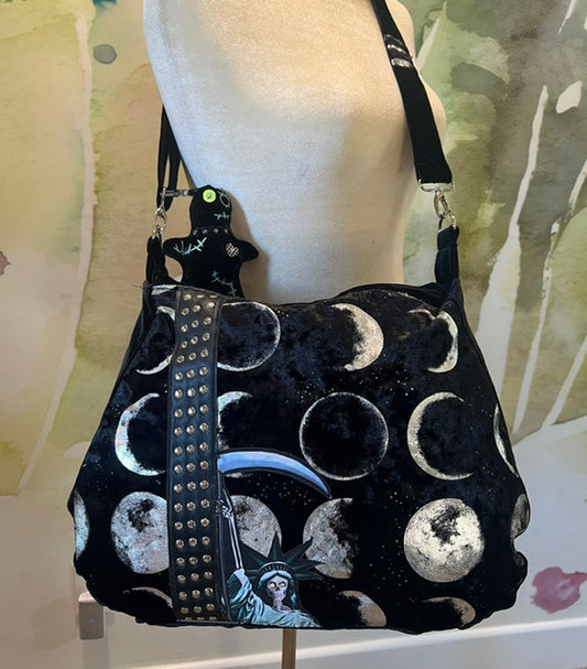 Moon Phase Collection Purse  - Black Velvet Got Punk?